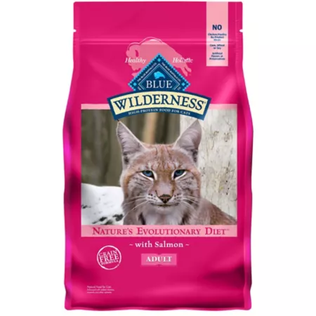 Blue Buffalo Wilderness Natural Adult Indoor Grain-Free High-Protein Salmon Recipe Dry Cat Food Dry Cat Food