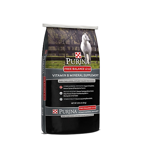 Purina Free Balance 12:12 Vitamin and Mineral Horse Supplement, 25 lb. Bag