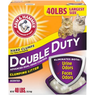 Arm & Hammer Double Duty Clumping Cat Litter, 40 lb. Box I have used many brands of litter in our small apartment, and this has kept our apartment from smelling