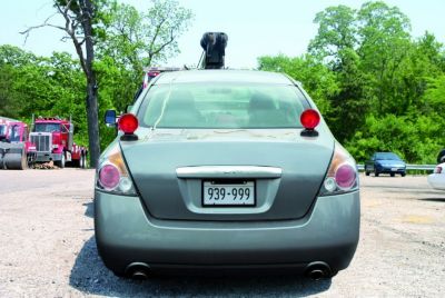 Image showing 6 th Hopkins Towing Solutions 12V 2-Sided Magnetic Round Trailer Towing Light Kit, Amber/Red