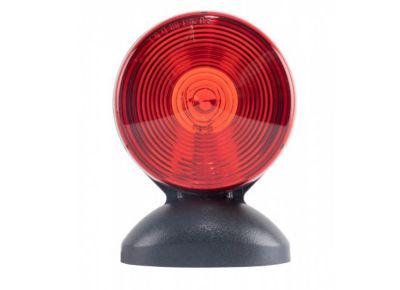 Image showing 13 th Hopkins Towing Solutions 12V 2-Sided Magnetic Round Trailer Towing Light Kit, Amber/Red