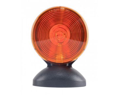 Image showing 14 th Hopkins Towing Solutions 12V 2-Sided Magnetic Round Trailer Towing Light Kit, Amber/Red