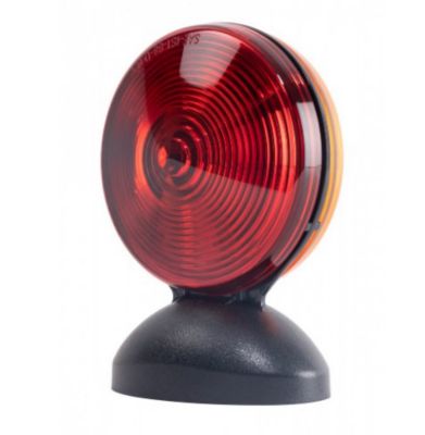 Image showing 16 th Hopkins Towing Solutions 12V 2-Sided Magnetic Round Trailer Towing Light Kit, Amber/Red