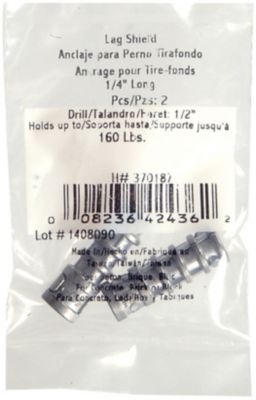 Hillman 1/4 in. Long Lag Shield Anchors, 2-Pack