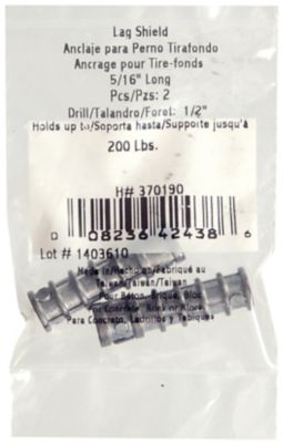 Hillman 5/16 in. Long Lag Shield Anchors, 2-Pack