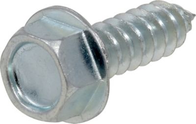 Hillman #6 x 1/2 in. Zinc Hex Washers Head Slotted Hex Drive Sheet Metal Screws, 15-Pack