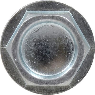 Image showing  #6 x 1/2 in. Zinc Hex Washers Head Slotted Hex Drive Sheet Metal Screws, 15-Pack