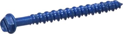 Hillman 3/16 in. x 2-1/4 in. Blue Flat-Head Phillip Concrete Screw Anchor, 5-Pack