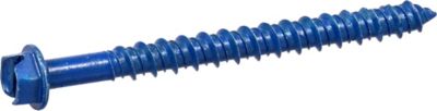 Hillman 1/4 in. x 2-3/4 in. Blue Slotted Hex Washer-Head Tapper Concrete Screw Anchors, 12-Pack