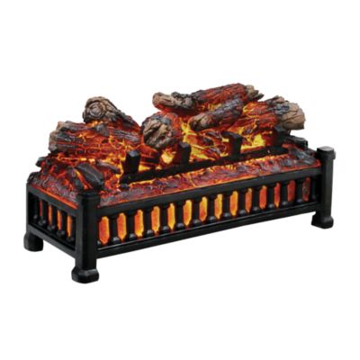 Pleasant Hearth Electric Log Insert with Glowing Ember Bed, 120V