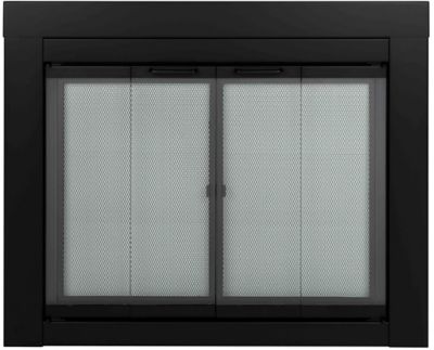 Pleasant Hearth Fireplace Glass Door Bi Fold Style Fireplace Glass