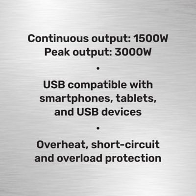 Image showing  1,500W Heavy-Duty Digital Power Inverter