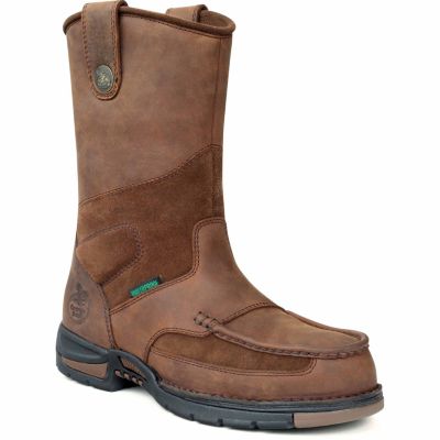 Georgia Boot Men's Athens Waterproof Wellington Work Boots, 10 in.