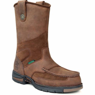 Image showing 0 th Georgia Boot Men's Athens Round Toe Waterproof Wellington Work Boots, 10 in.