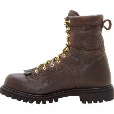 Image showing 4 th Georgia Boot Men's Steel Toe Waterproof Low Heel Logger Work Boots, 8 in.