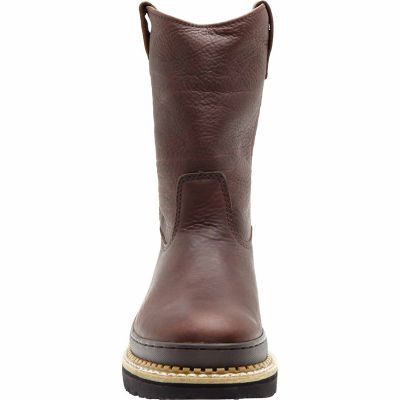 Image showing 3 th Georgia Boot Men's Steel Toe Giant Wellington Work Boots, 9 in.