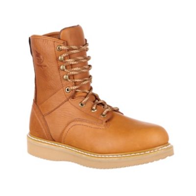 wedge construction boots