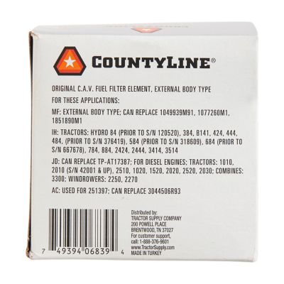 Image showing  3.4375 in. OD Original C.A.V Tractor Fuel Filter