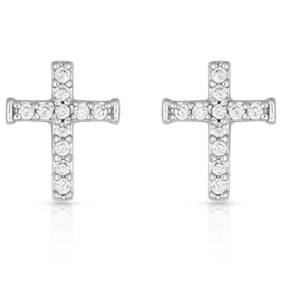 Montana Silversmiths Cross Post Earrings, ER1510