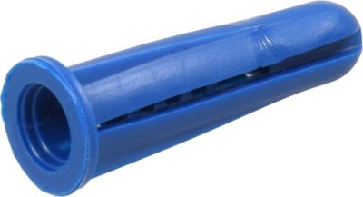 Hillman 5-50 lb. #8-10 x 7/8 in. Blue Conical Plastic Anchors, 6-Pack