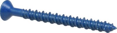 Image showing  1/4 x 2-1/4in. Blue Flat-Head Phillips Tapper Concrete Screw Anchors, 4 pk.