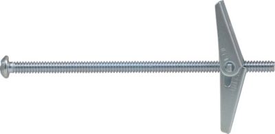 Image showing  3/16 in. x 3 in. Round Head Machine Screw Toggle Bolts, 10-Pack