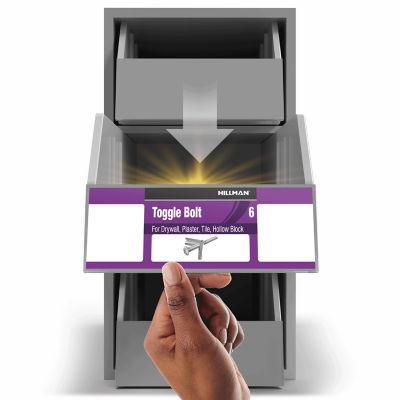 Image showing  3/16 in. x 3 in. Round Head Machine Screw Toggle Bolts, 10-Pack