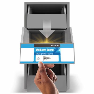 Image showing  50 lb. #6 Nylon Self-Drilling Drywall Anchors with Screws, 20-Pack