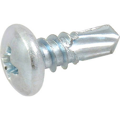 50 10x1-1/2 Phillips Pan Head Zinc Plated Self Drilling Screws 