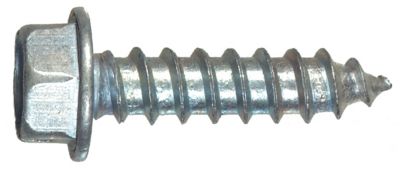 Image showing  #14 x 1in. Slotted Hex Washer Head Sheet Metal Screws, 4 pk.