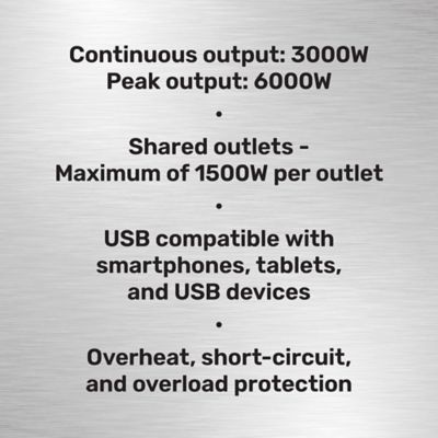 Image showing  3,000W Shared Outlet Power Inverter