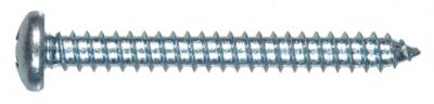 Image showing  #10 x 1in. Zinc Pan Head Phillips Sheet Metal Screws, 10 pk.