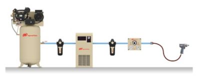 Image showing 5 th Ingersoll Rand 10 hp 120 gal. 2-Stage Horizontal Air Compressor, 175 PSI, 200V, 3-Phase