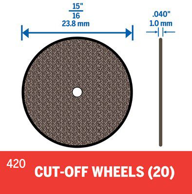 Image showing  15/16 in. Cut-Off Wheels, 20-Pack