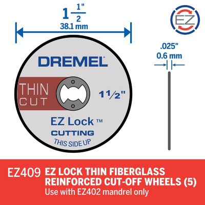 Image showing  1-1/2 in. EZ Lock Thin Cut Cut-Off Wheels, 5-Pack