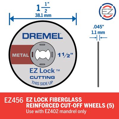 Image showing  1-1/2 in. EZ-Lock Cut-off Wheels, 5-Pack