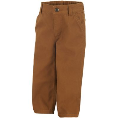 Carhartt Infant Boys' Canvas Dungaree Pants I interpreted 'adjustable waist' as stretchy waist like most toddler pants