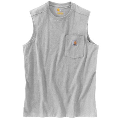 Carhartt Sleeveless Pocket T-Shirt, Medium, Gray 114