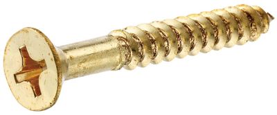 Hillman Brass Flat Head Phillips Wood Screw #10 x 3/4in. (3 Pack)