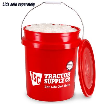 Image showing  5 gal. Plastic Food-Grade Utility Pail, Red