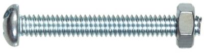 Image showing  #8-32 x 3/4 in. Zinc Round Combination Head Machine Screws, 10-Pack