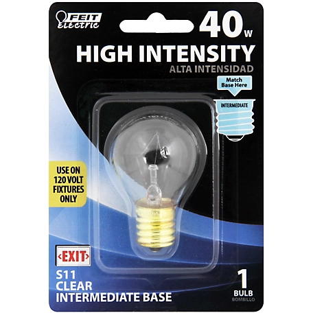 Feit Electric 40W Incandescent S11N Hi-Intensity Appliance Light Bulb