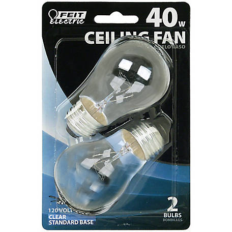 Feit Electric 40 Watt Incandescent A15, Ceiling Fan Light Bulb Wattage