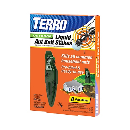 TERRO Outdoor Liquid Ant Bait Stakes, 8-Pack