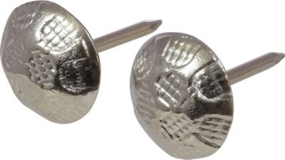 Image showing  1 in. Nickel Furniture Nails, Hammered Head, 25-Pack