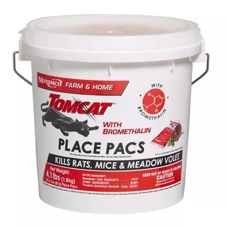 Tomcat Bromethalin Place Packs Pail 22 ct Animal & Rodent Bait