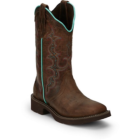 DD Ranch Turquoise Brown Ammunition Cowgirl Boots