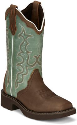 Justin Women's Raya 12 in. Leather Square Toe Western Boots