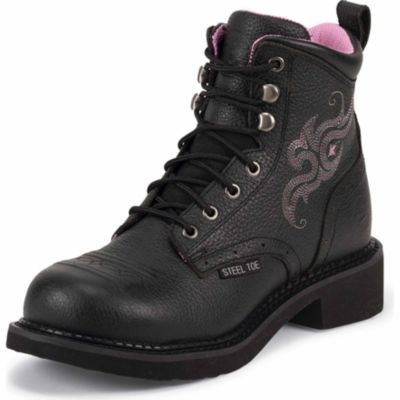 steel toe justin boots womens