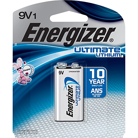 Energizer Ultimate Lithium Battery, Lithium, 9V